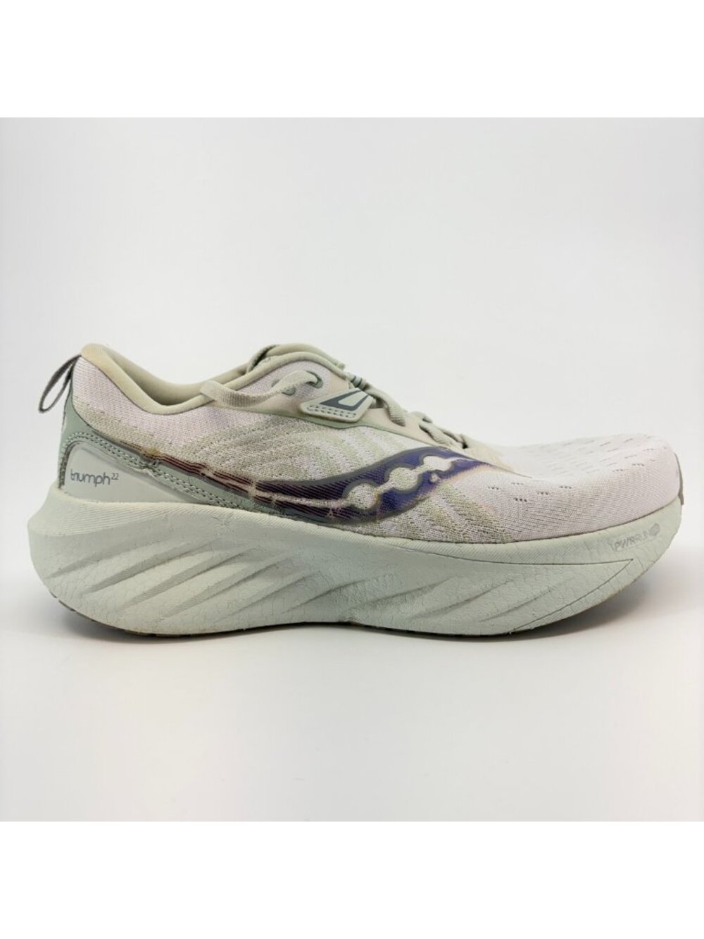Saucony Triumph 22 Womens Size 8 White Green Athletic Running Shoes Sneakers